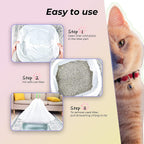 KropBom heavy duty cat trash liners fitting securely over a large open style pet litter tray.
