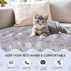 Cute kitten snuggling inside the soft BVAGSS fleece blanket inside a pet carrier.