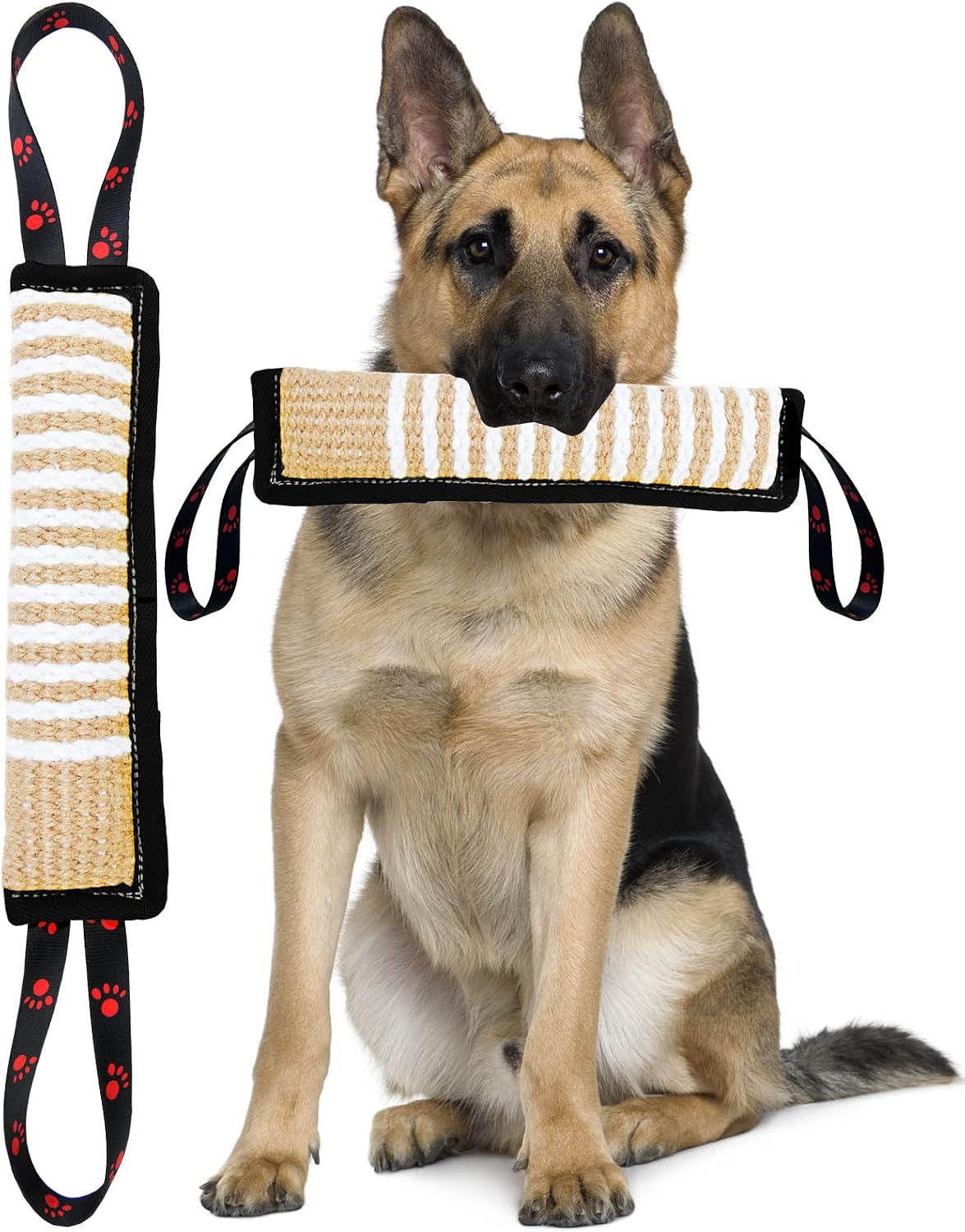 Clysoru Dog Tug Toy Tough Jute Bite Pillow Lasting Training Equipment Puppy to Large Dogs Interactive for Large and Small - Image 10