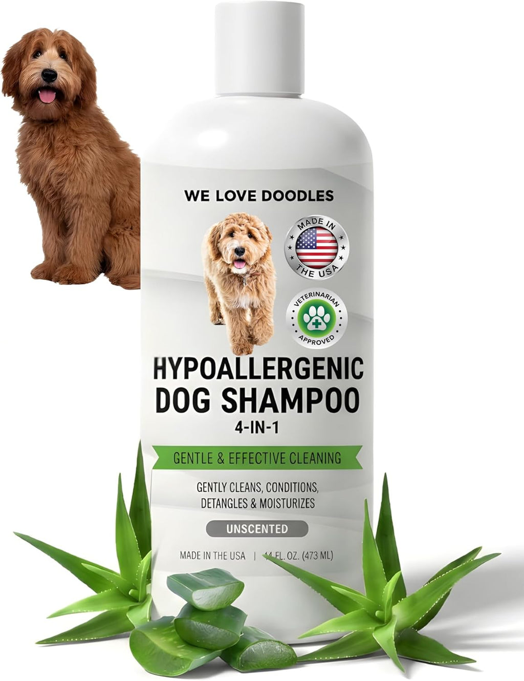 5-in-1 Premium Oatmeal Shampoo for Dogs, Gentle for Itchy & Sensitive Skin, Provides Itch Relief, Hypoallergenic & Soothing for Dry Skin, Moisturizing Anti-Itch, Made in USA, 16 oz [We Love Doodles] - Image 11