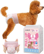 Dono Disposable Pull It Up Female Dog Diapers, 360 degrees Stretchy Waist Puppy Diapers, Super-Absorbent Doggie Diapers with Rapid-Dry Technology Leak-Proof Design for Doggy in Heat Period, S 10 Pcs - Image 11