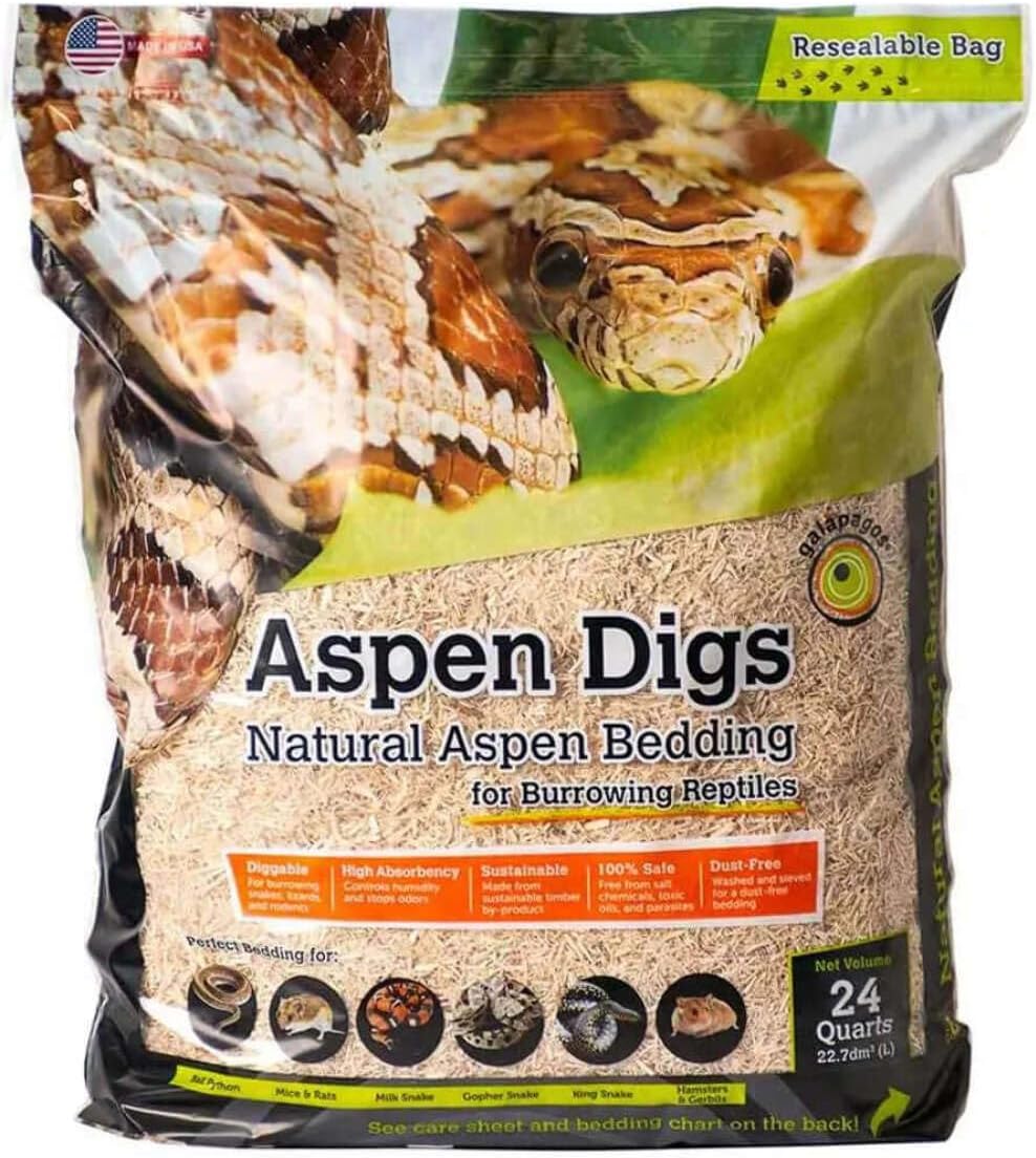 Galapagos Aspen Digs packaging label and product specifications