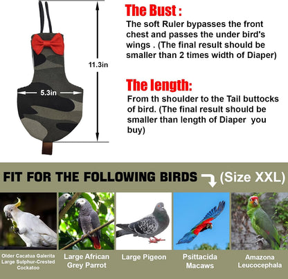 XQIGI protective breathable bird costume bundle with disposable liners