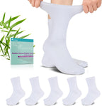 Revosoxs Diabetic Crew Socks front view showing the wide non-binding top.