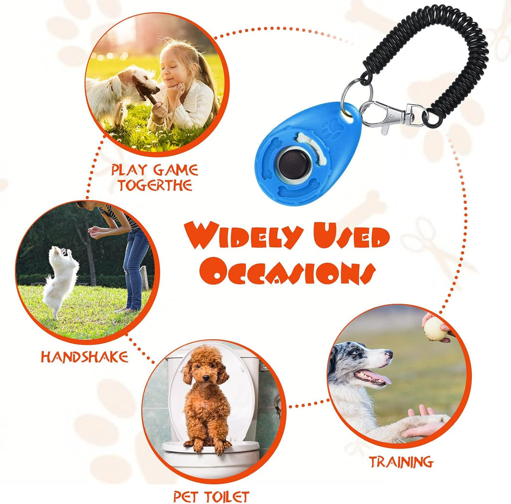 Thirty pieces pack of professional animal training clicker accessories with keychains
