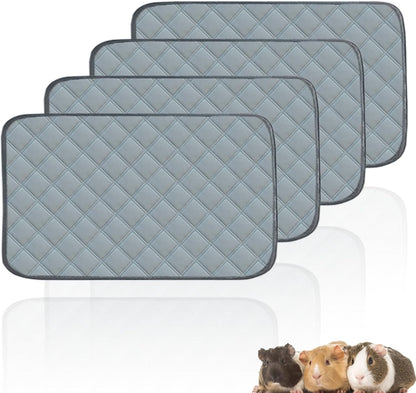 4 Pack Guinea Pig Cage Liners Washable Guinea Pig Bedding Reusable Waterproof Super Absorbent Guinea Pig Pee Pads Anti Slip Mat for Small Animals Rabbit Hamster Rat -28 x 14 Inch - Image 14