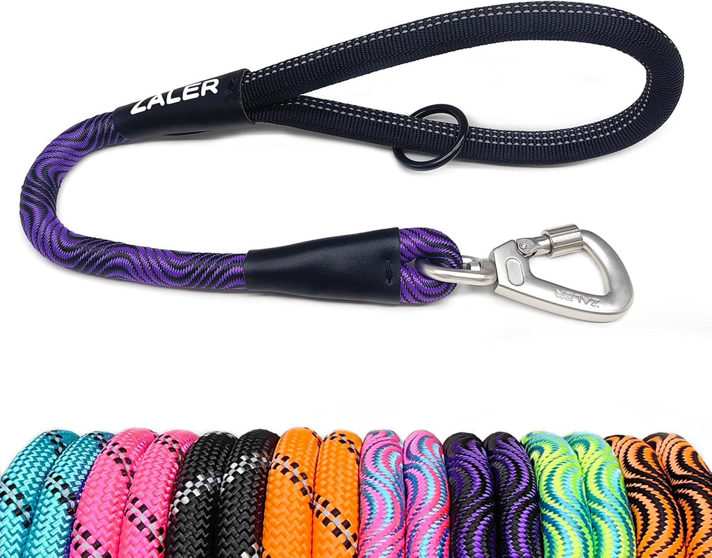 ZALER Short Dog Leash, 18 Inches Rope Traffic Leashes for Dogs, Reflective Dog Lead with O-Ring, Heavy Duty Pet Leash for Large and Medium Dogs (18'' Black) - Image 12
