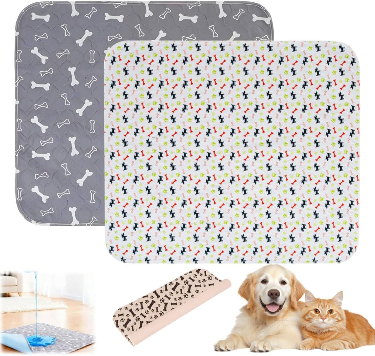 Puppy Pads with Pheromones,Washable Puppy Pee Pads for Dogs,Reusable Puppy Pads Washable for Dogs & Cats,Washable,Durable Leak-Proof & Anti-Slip Pet Training Pads for Home & Trave - Image 10
