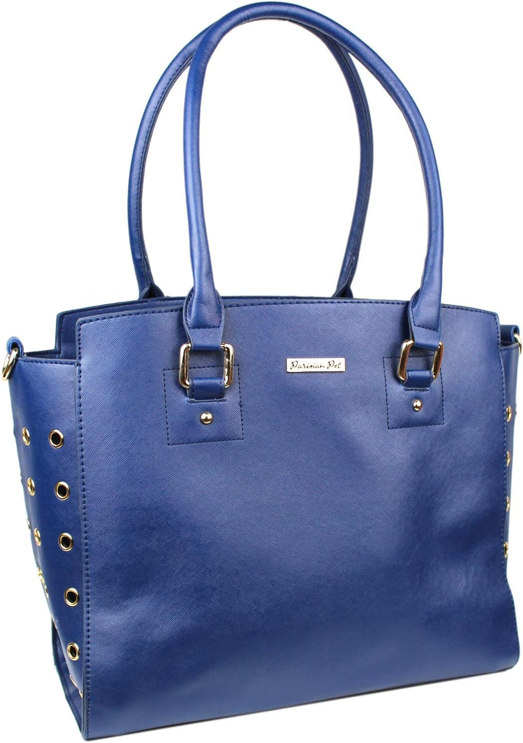 Interior view of quilted dog carrier handbag