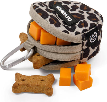 Cleverpup Snackpack Double Insulated Dog Treat Pouch - 1.5 Cup Capacity, 2 BPA-Free Waterproof Zipper Pockets, Carabiner for Belt/Leash - Compact Training & Travel Bag - Graphite - Image 11