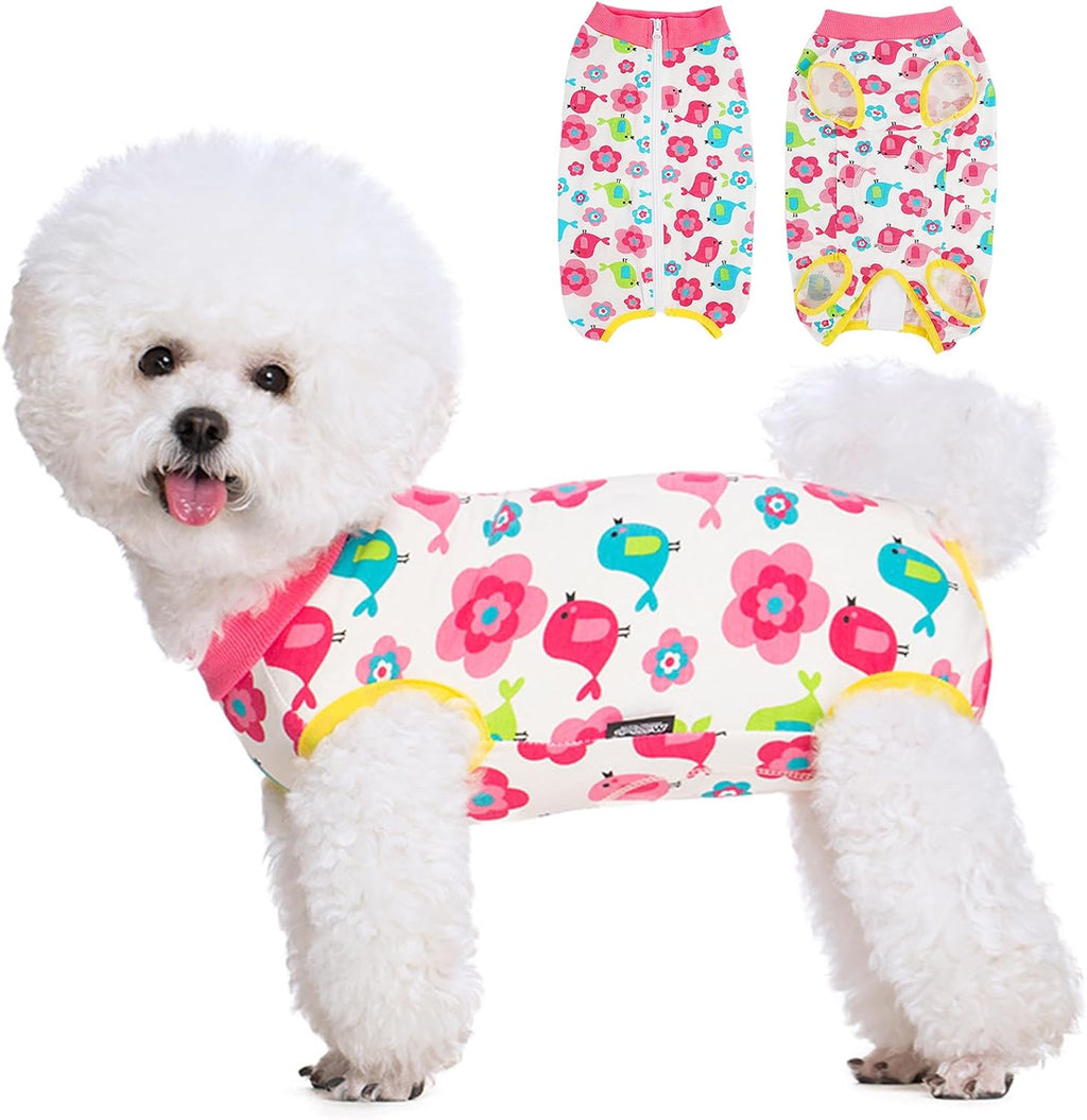 BRKURLEG Small Dog Recovery Suit After Surgery Female Male, Back Zipper Spay Recovery Suit for Dogs & Cats, Anti-Licking Puppy Surgical Onesie for Abdominal Wound, Cone Alternative, Orange M - Image 12