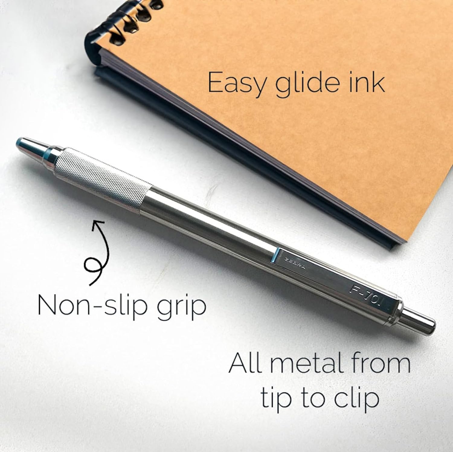 Authentic USA imported premium writing instrument angled view on an office desk.