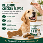 Dog dental care supplement with parsley and peppermint ingredients