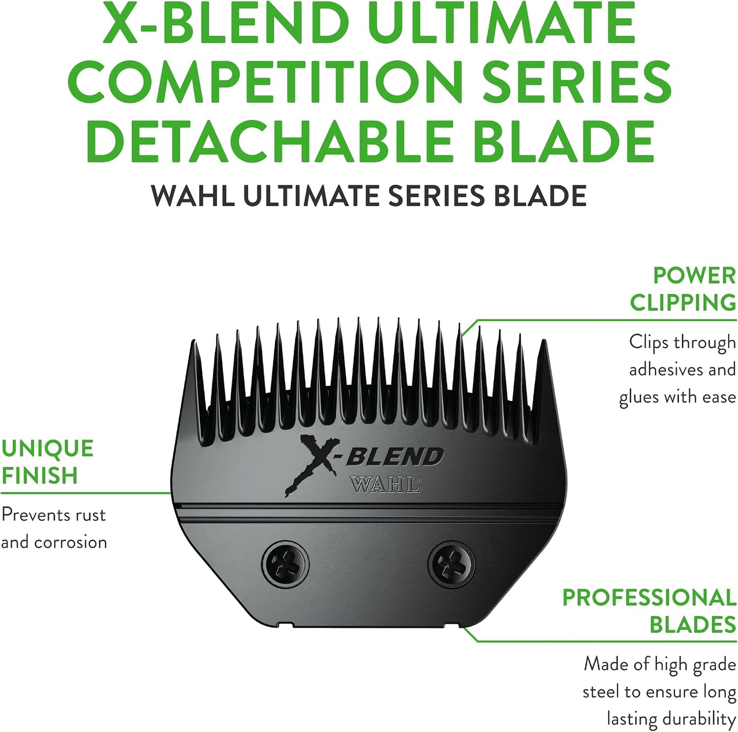 Wahl livestock blending blade model 2450-500 close up of midnight chrome finish