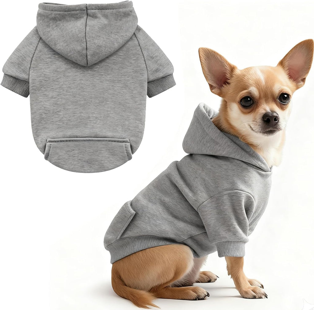 Idepet Pet Dog Hoodies Dog Clothes for Small Dogs Vest Chihuahua Clothes Warm Coat Jacket Autumn Puppy Outfits Cats Dogs Clothing(S,Black) - Image 9
