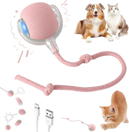Purrmitive 2026 Durable Interactive Cat Toys for Indoor Cats, Dog Toys Ball, Rolling Pet Ball, Smart Automatic Cat Chase Balls Toy, Interactive Dog Toys Speedy Tail,Kitten & Cat Toys Interactive (Red) - Image 10