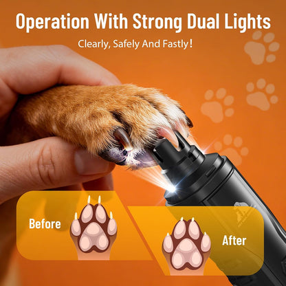Handheld view of Juveximzy cordless nail file for dogs