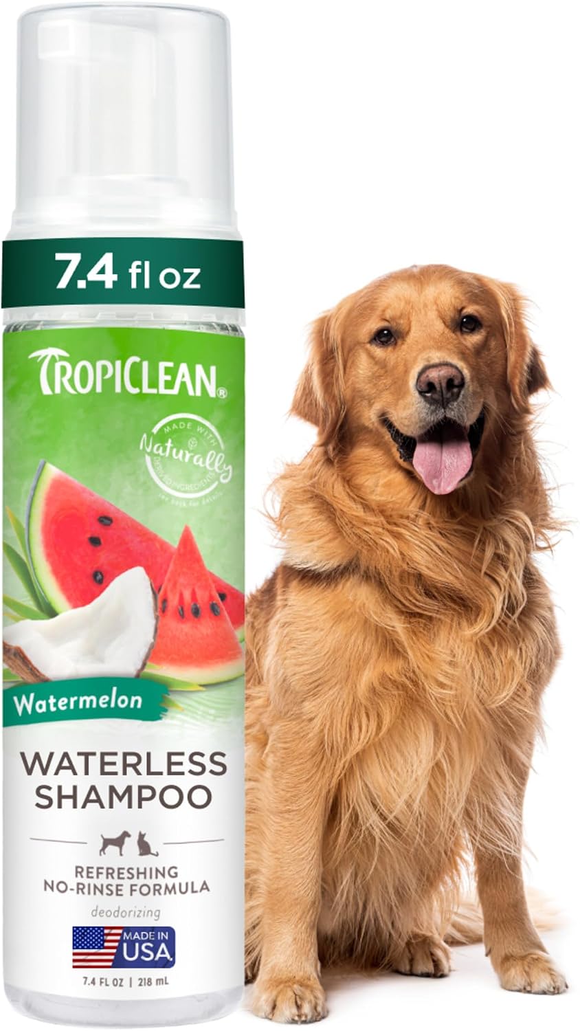 TropiClean Hypoallergenic Waterless Dog Shampoo | Dry Shampoo for Allergies & Sensitive Skin | Safe for Cats | Puppies & Kittens | No Rinse | 7.4oz - Image 11