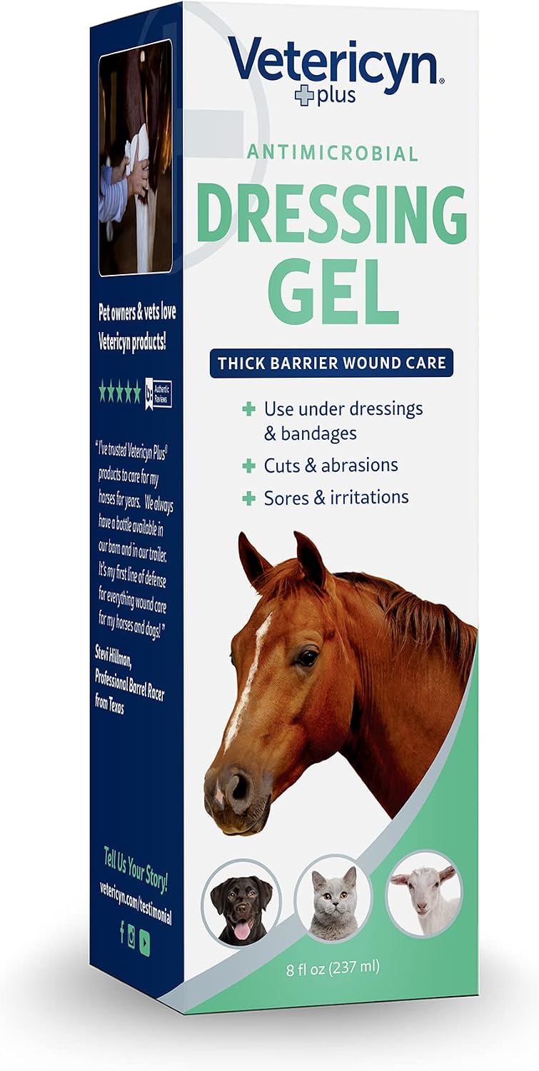 Vetericyn Plus dressing gel texture for wound application