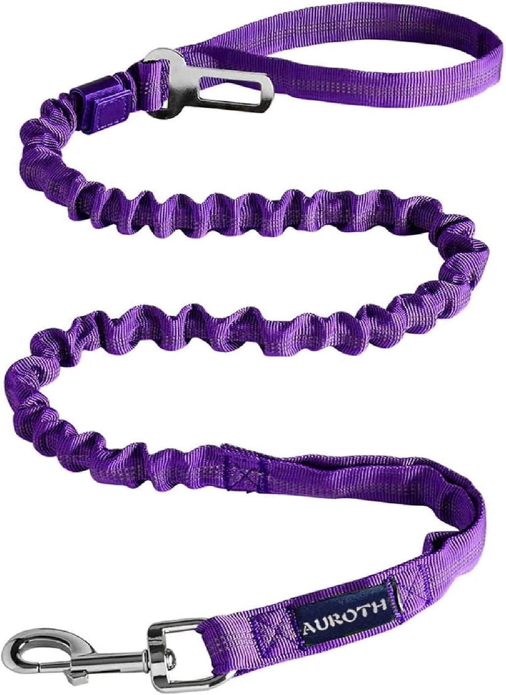 AUROTH Heavy Duty Bungee Dog Leash for Shock Absorption - 6FT Black Training Leash with 2 Padded Handles for Medium Large Breed Dogs - Image 15