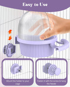 Top view showing food and water bowl opening