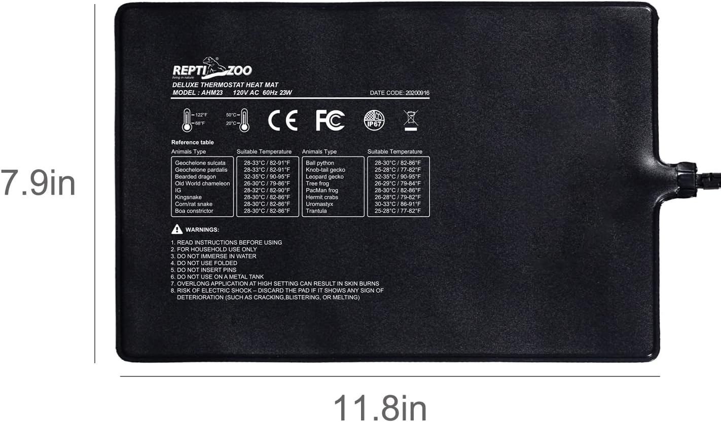 Digital temperature controller display for Repti Zoo heat mat
