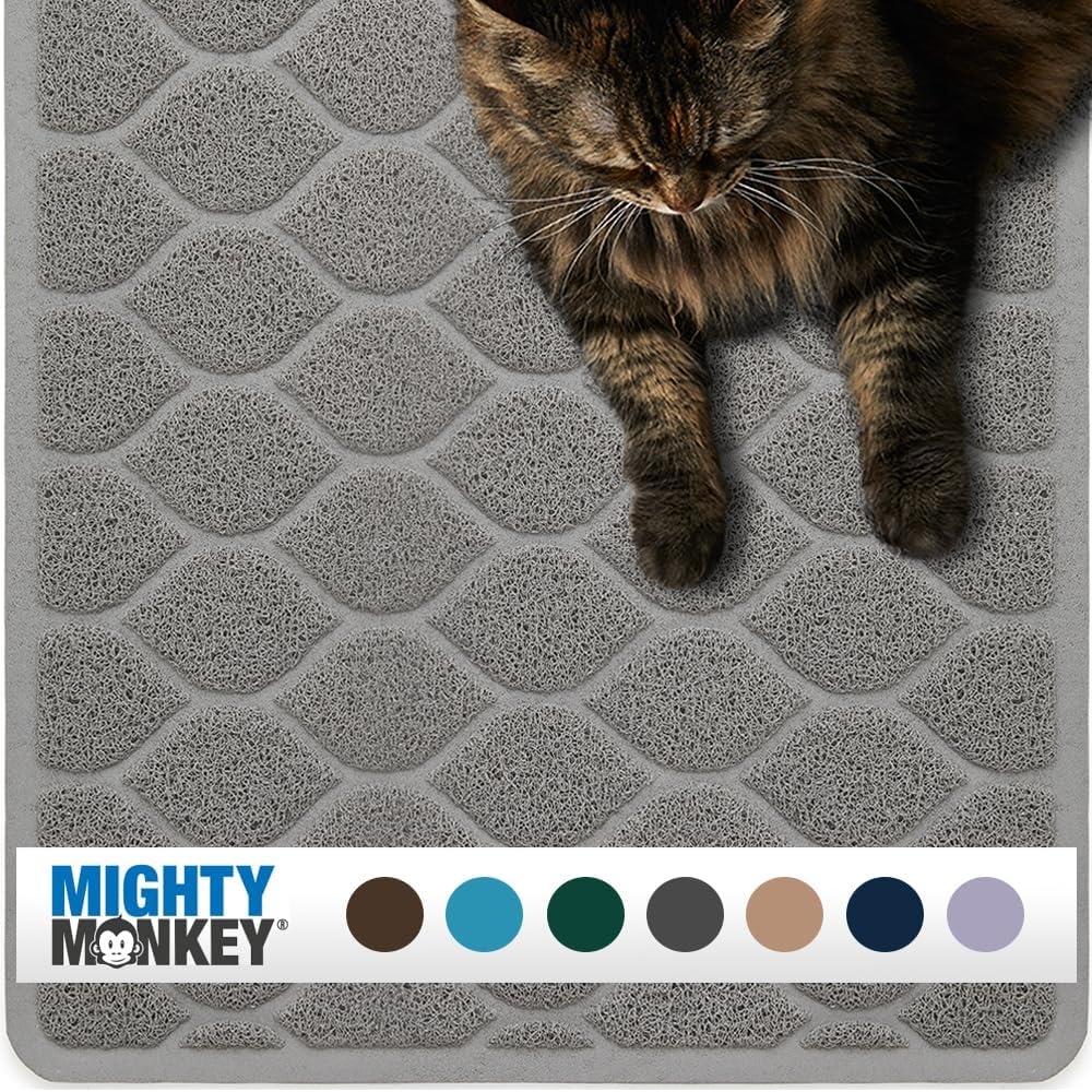 Mighty Monkey cat litter mat front view