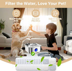 Hoetek fountain filters and sponges set organized for display