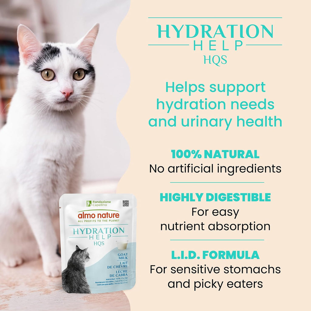 Imported human grade liquid cat treat pouch close up.