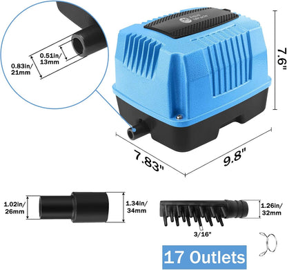 AquaMiracle septic system air pump black base details