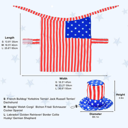 Vehomy Uncle Sam top hat with adjustable elastic chin strap showing product assembly.
