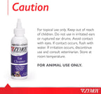 Dog and cat safe Zymox ear cleanser bottle close-up view