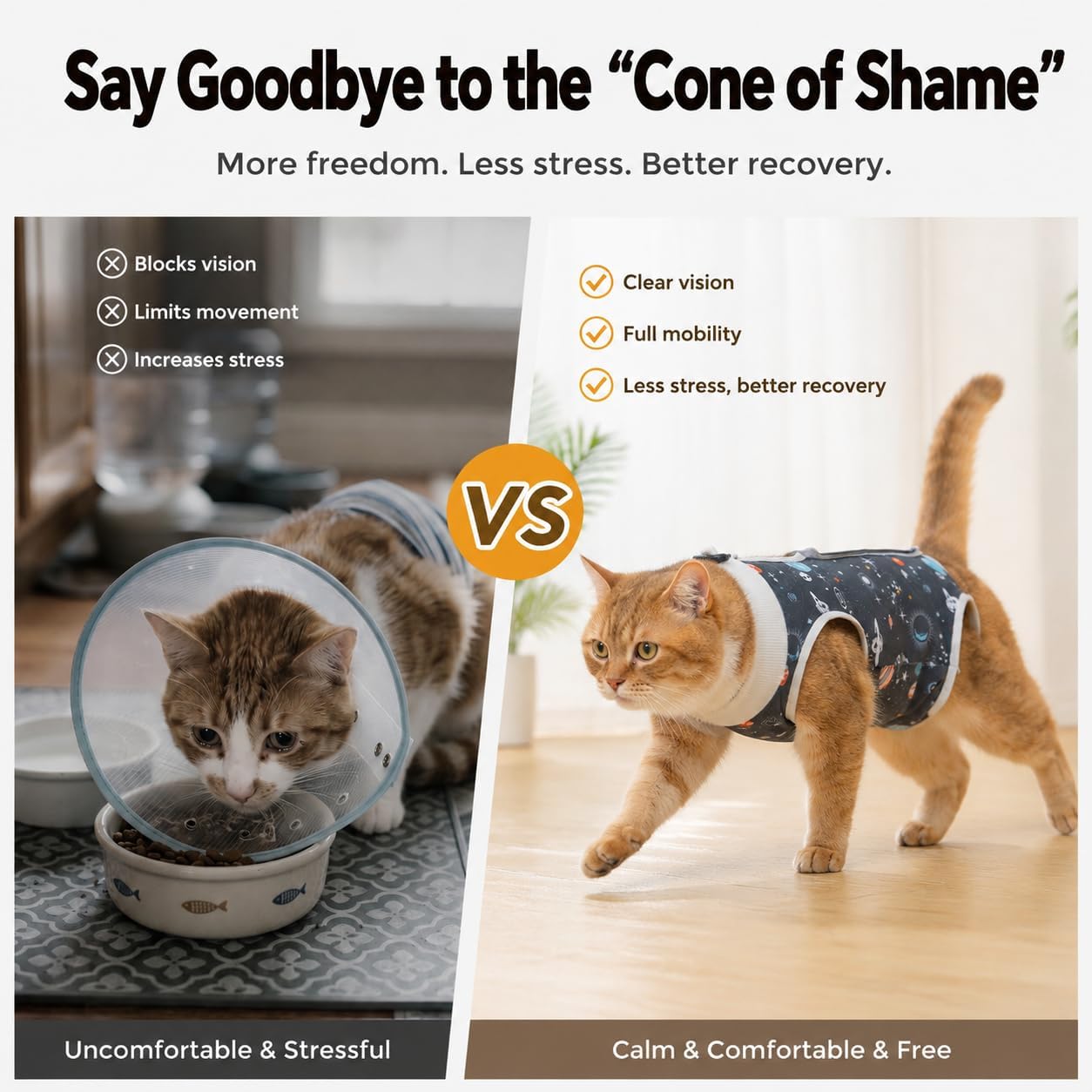 Close up of soft modal fabric on Avont cat surgery suit