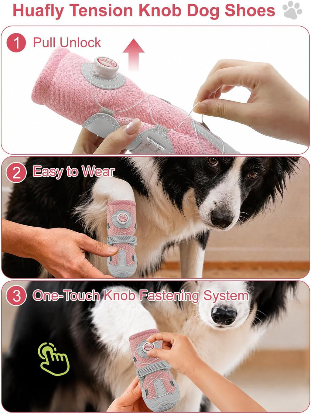 Huafly outdoor pet shoes for hiking and summer