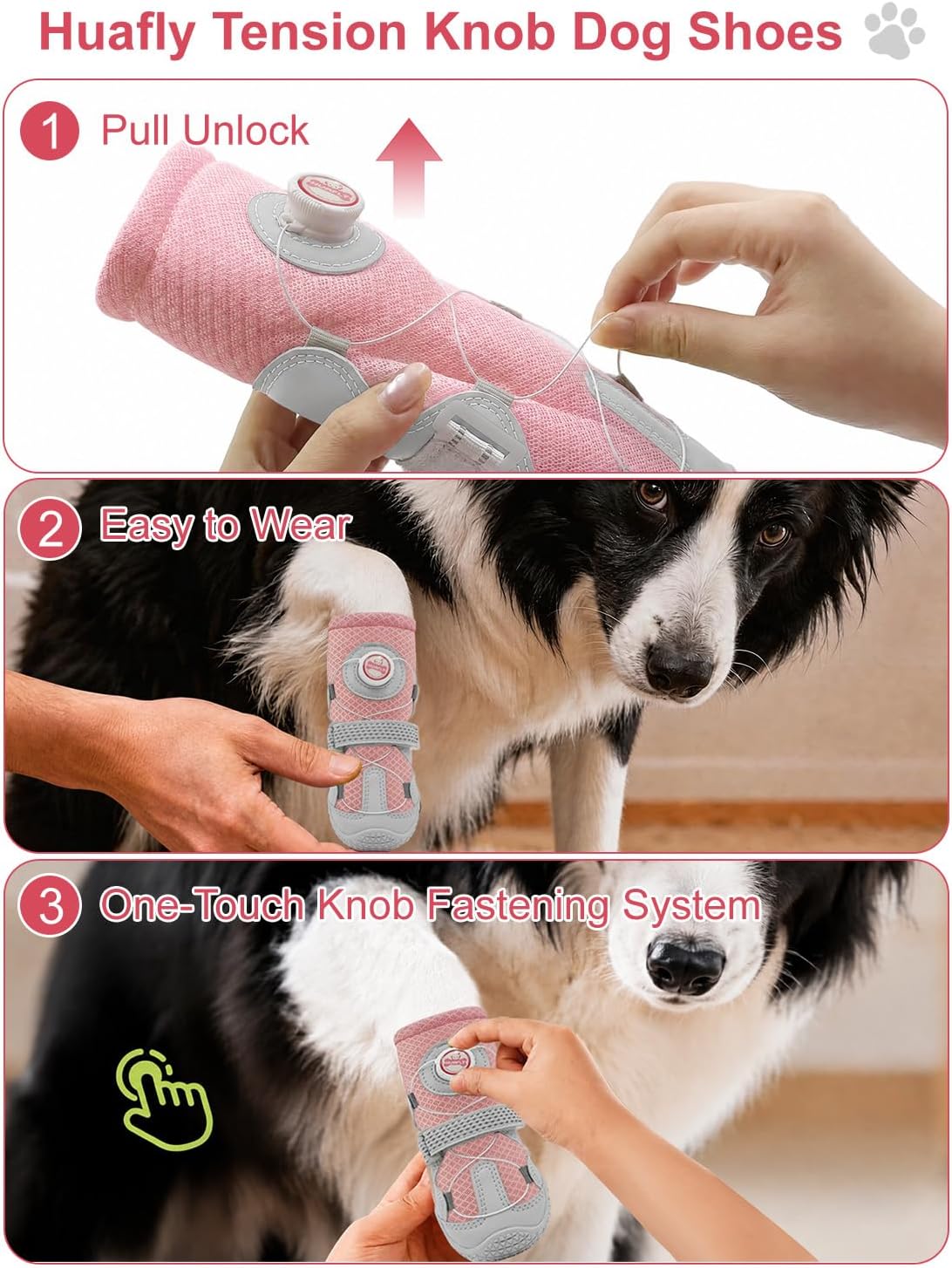Huafly outdoor pet shoes for hiking and summer