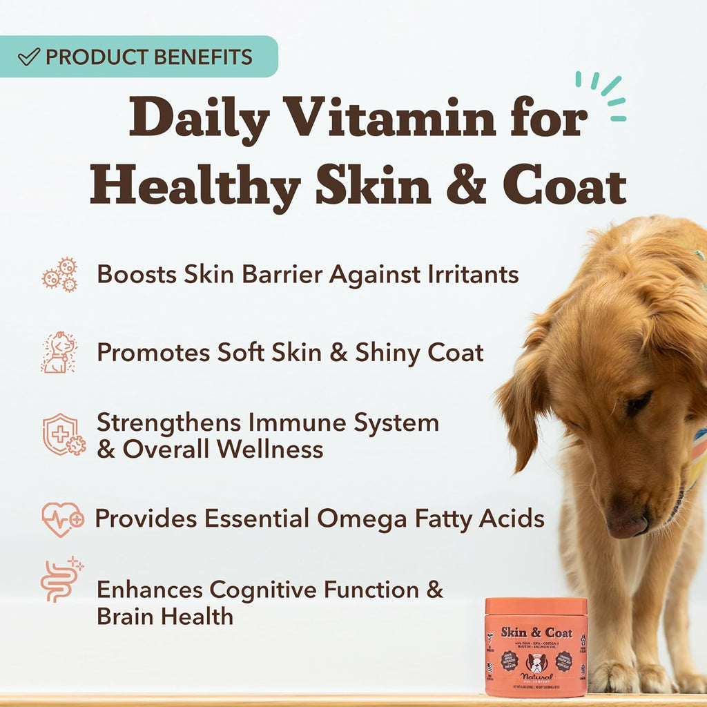 Close up look of salmon and peas flavored dog skin health soft bites