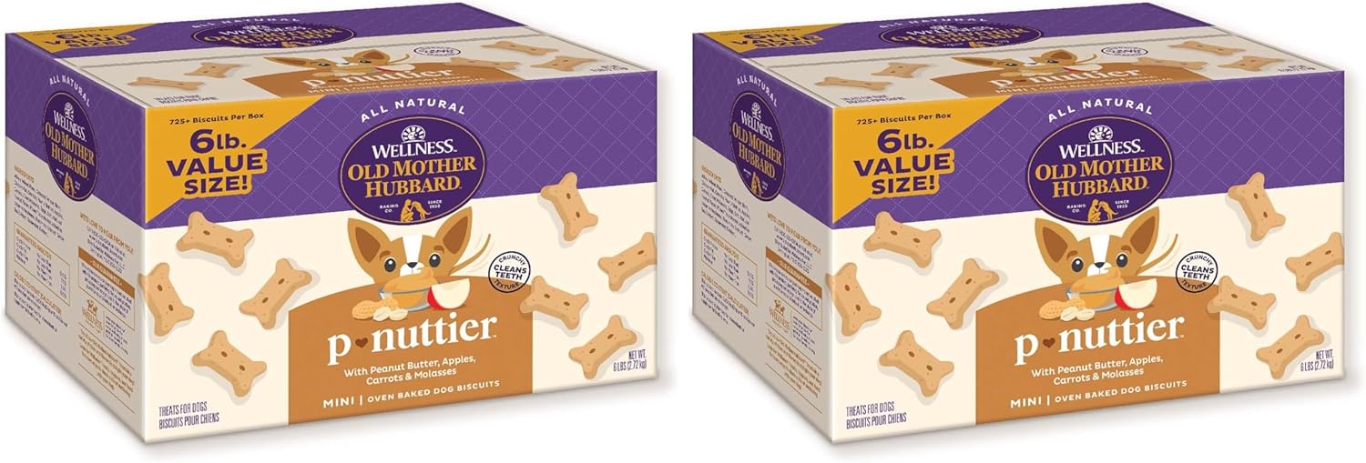 Wellness Old Mother Hubbard Classic P-Nuttier Dog Biscuits, Natural Training Treats, Peanut Butter Flavor, Mini Size, 6 lb Box - Image 10