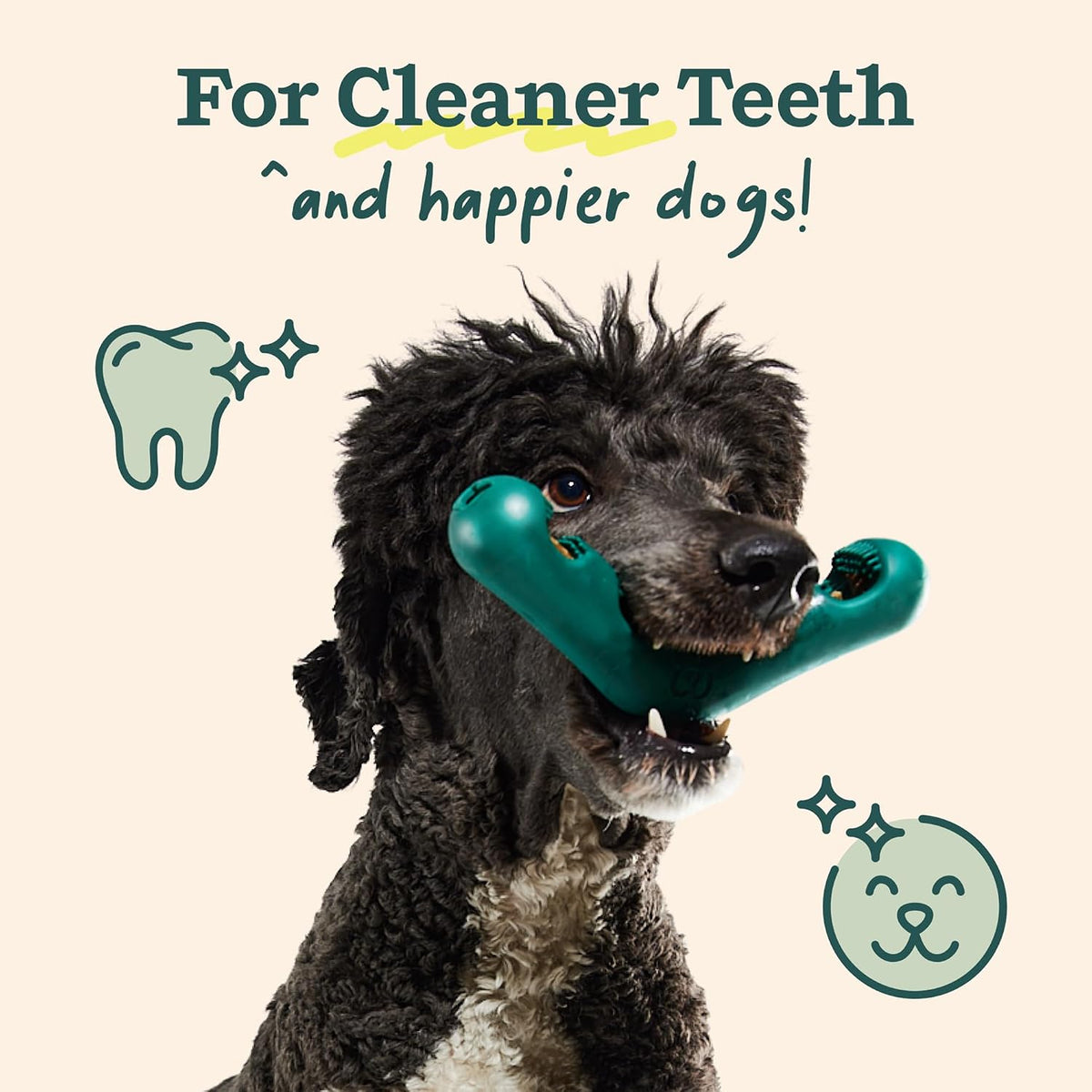 Woof brand dog dental treats with green tea and parsley