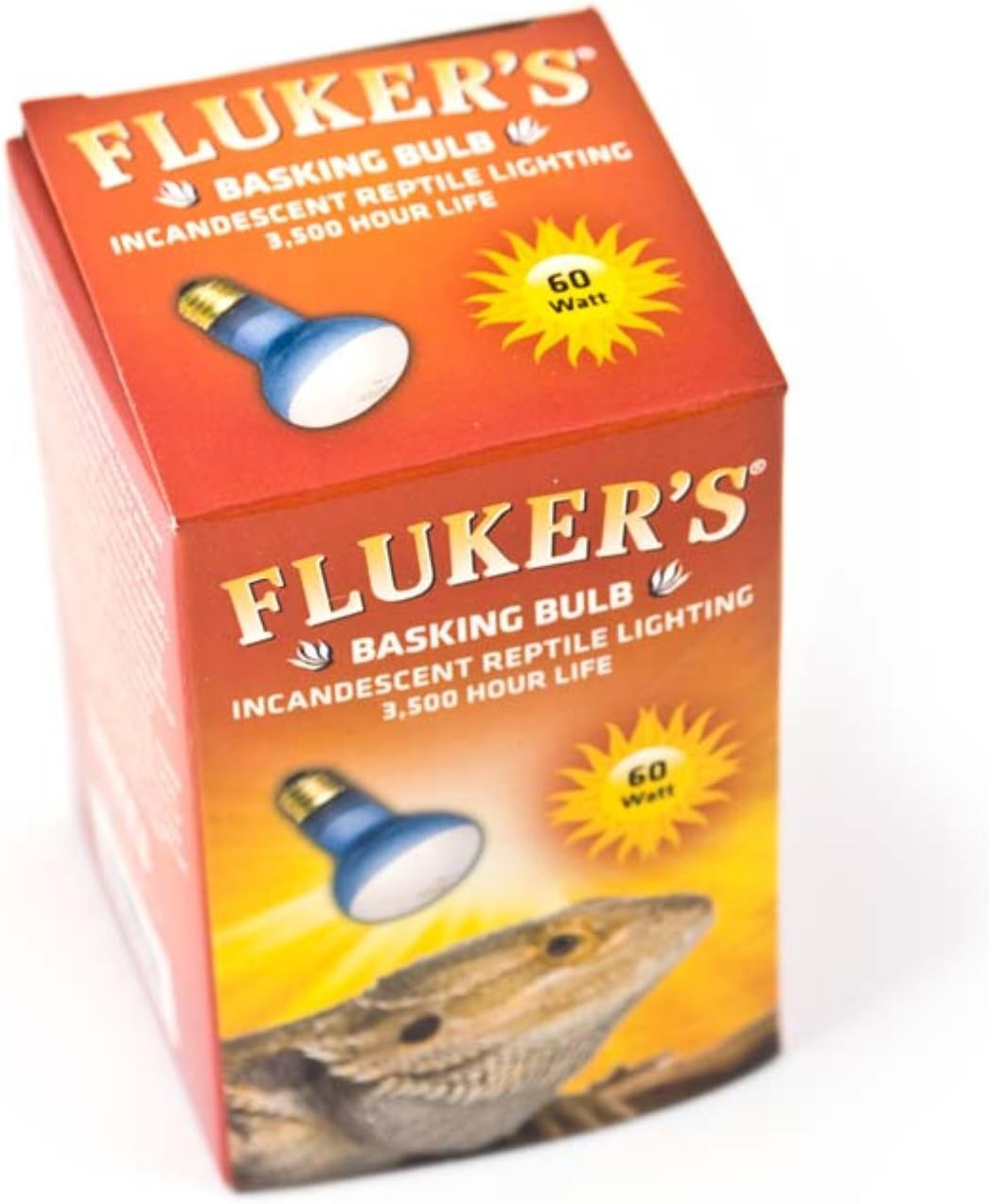Fluker's Basking Spotlight Bulb for reptiles front packaging view highlighting seventy five watt rating.