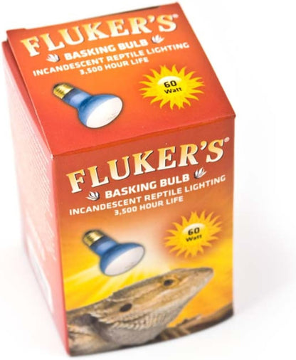 Fluker's Basking Spotlight Bulb for reptiles front packaging view highlighting seventy five watt rating.