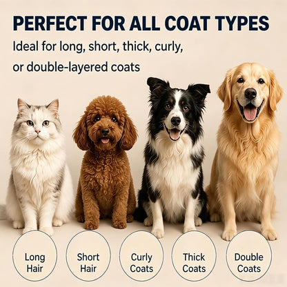 Packaging and full view of the Bicotand double-sided pet grooming comb.