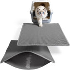 Cat Litter Mat, 30"X24" Large Double Layer Litter Trapping Mat, Waterproof/Urineproof, Easy to Clean Kitty Litter Mats for Floor, Scatter Control (Grey-1Pack) - Image 14