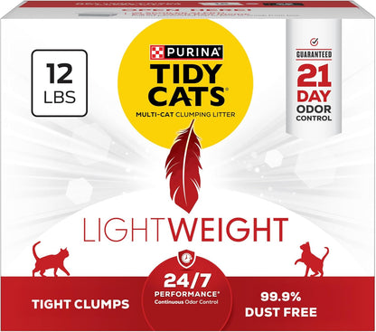 Purina Tidy Cats LightWeight 24/7 Performance Odor control, Multi-Cat, Clumping, 99.9 Percent Dust Free Cat Litter, 17 lb. Box - Image 10