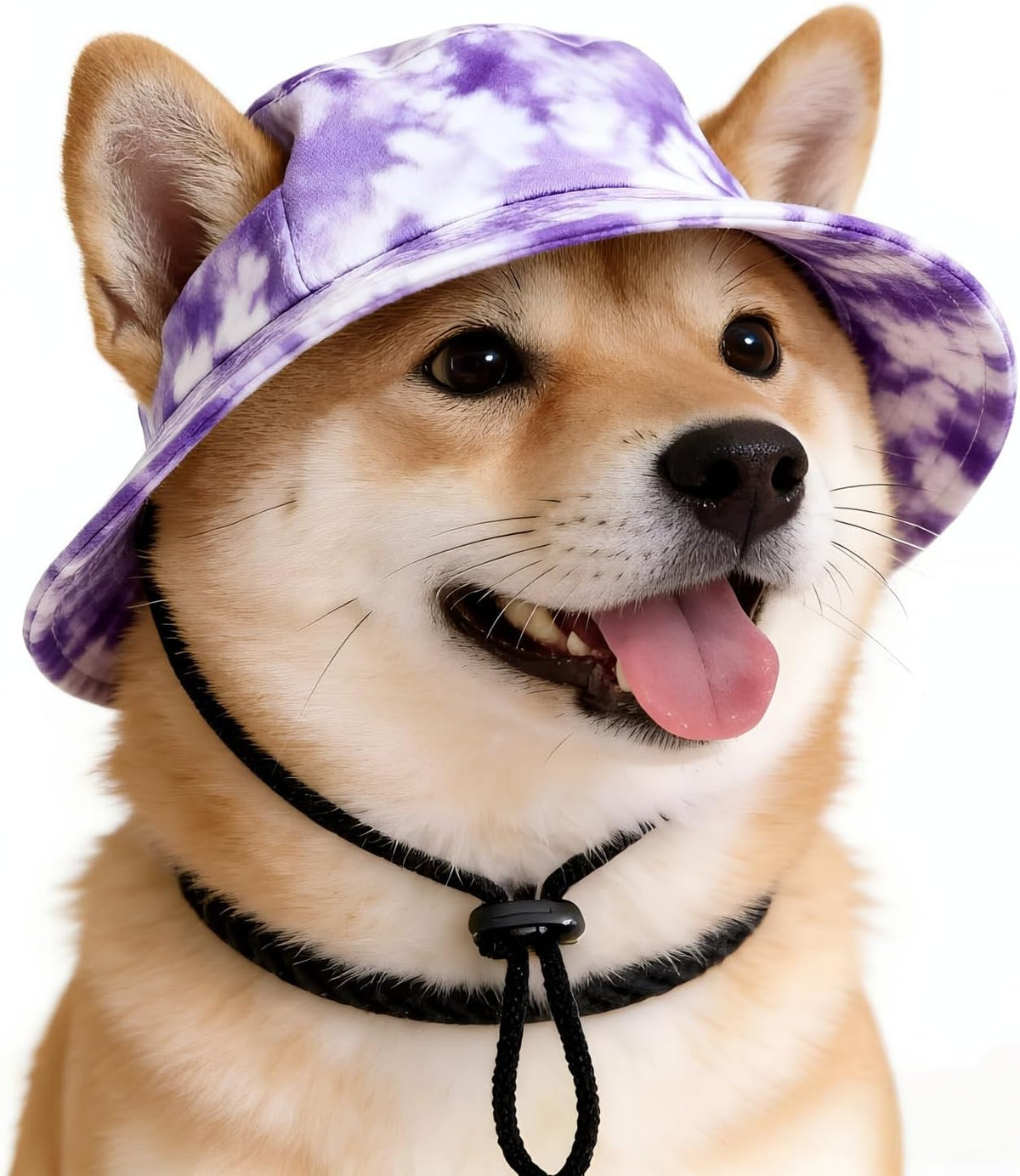 Dog Bucket Hat with Ear Holes Adjustment Summer Beach Visor Sunscreen Cap Suitable for Dog and Cat S - Image 9