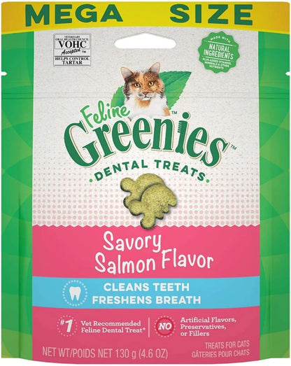 Greenies Cat Treats, Feline Veterinarian-Recommended Adult Natural Dental Cat Treats, Savory Salmon Flavor, 4.6 oz. Pouch - Image 14