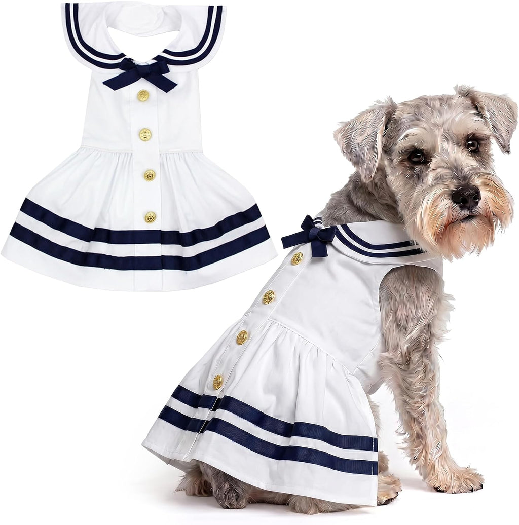 Parisian Pet Hawaiian Dog Dress - 100% Cotton Summer Clothes for Large Dogs Girl - Pet Dress with Pull-Up Straps - Floral Beach Dog Outfit - Lightweight Puppy Clothes - Stylish Dresses for Dogs - Image 12