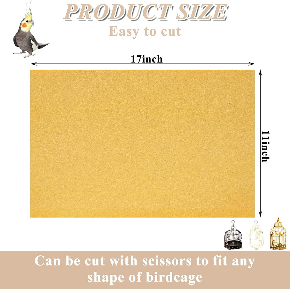 Oungy gravel bird cage liner sheet texture detail