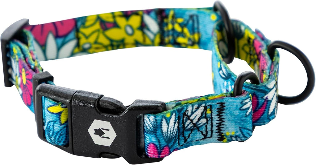 Adjustable 18 to 22 inch premium pet collar showing smooth tapered seam construction