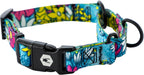 Adjustable 18 to 22 inch premium pet collar showing smooth tapered seam construction