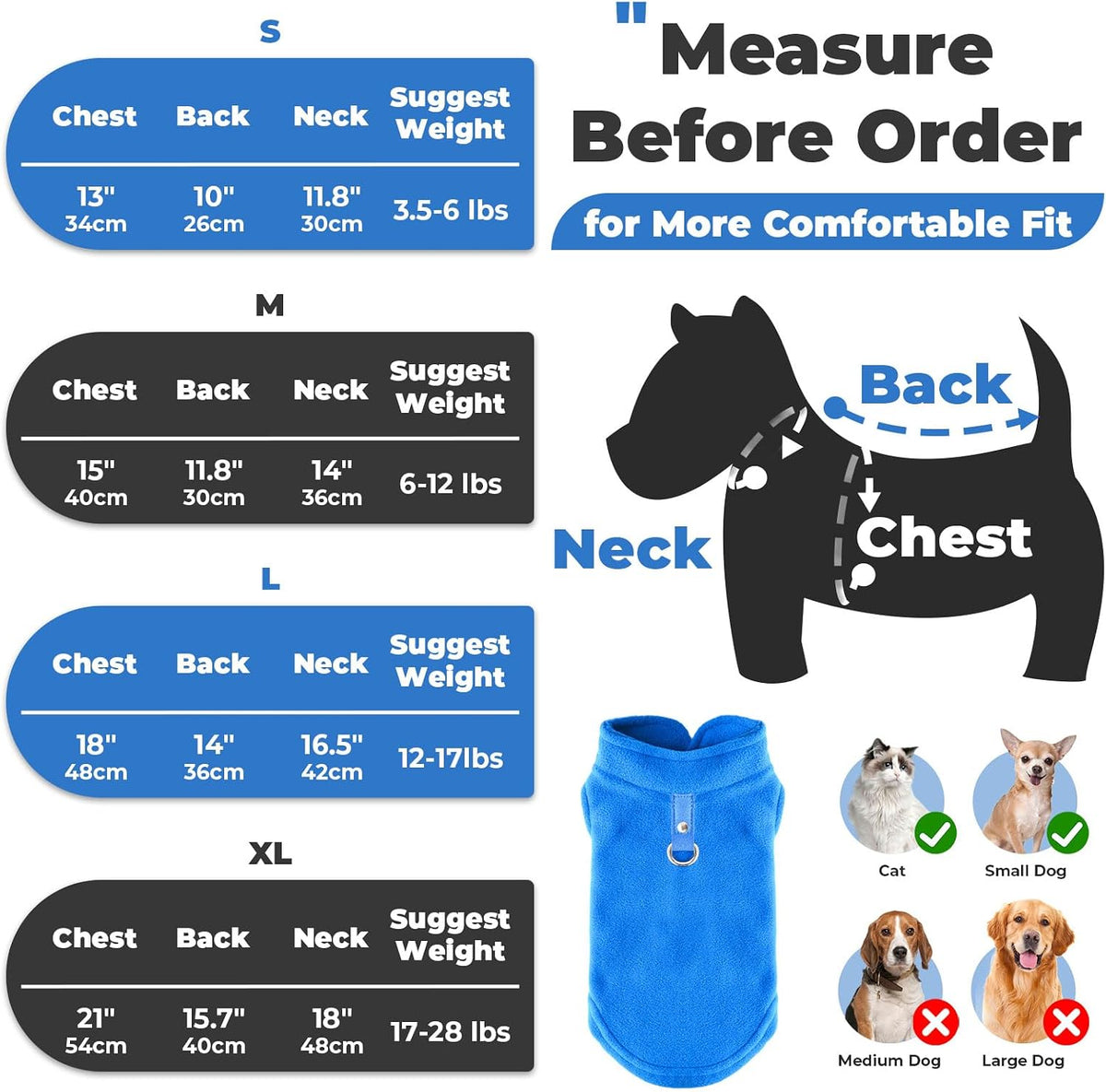 PETCARE winter pet pullover coat with metal leash attachment ring